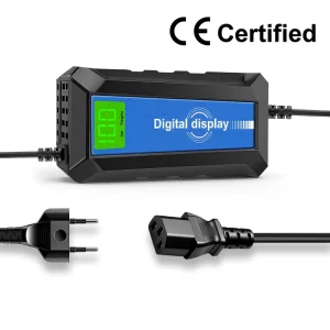 60V2.8A 3A-6A Ebike Scooter Charger with Digital Display for Lead Acid Batteries 60V 3.2A Output