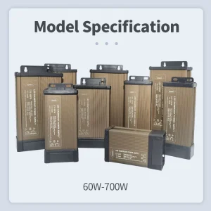 60W 700W PFC High Efficiency 12V 24V 400W Fan Cooling Switching Power Supply