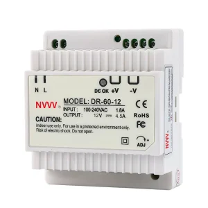 60W DIN Rail Power Supply Unit 12V 5A Industrial SMPS 220V AC to 12V DC