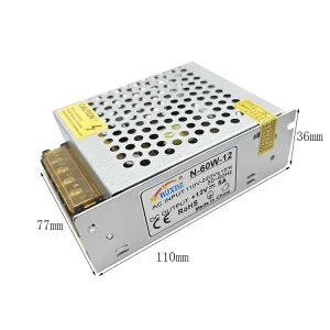 60W Factory Sale Led Driver Constant Voltage AC 100-265V to DC 12V 5A 60W Led Transformer