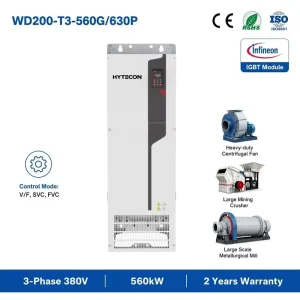 630kW 560kW VFD AC Drive 3 Phase 850HP 750HP Industrial Automation CE Certified