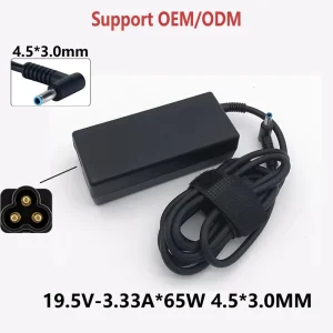 65W 19.5V 3.33A 4.5×3.0MM AC Adapter Laptop Charger Power Supply for HP Laptop