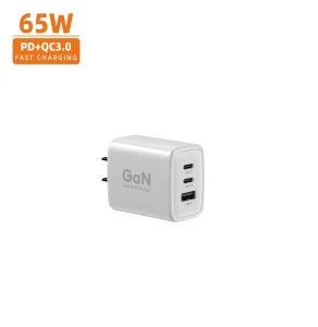 65W/45W GaN Charger, 3-Port, PD 3.1 USB-C Charger for Phones and Tablets