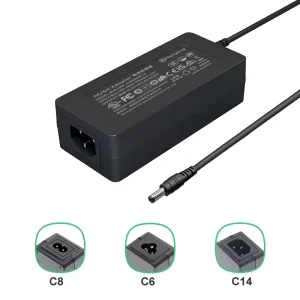 65W Desktop AC-DC Power Adapter 5V 6A 8A, 9V 10V, 12V 4A 5A, 15V 18V 3A, 19V 2.6A 3.42A, 24V 2A 2.5A, 36V 1.8A, 48V 1.35A