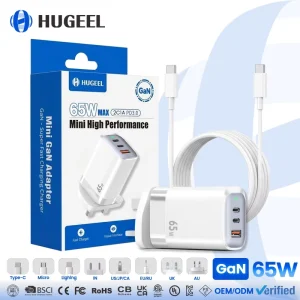 65W GaN Charger PD Fast Charging UKCA CE Certification Type-C Desktop Charge for Phone Laptop USB Charging Kit