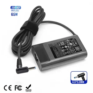 65W PD DC 19.5V 3.33A AC Blue Tip Plug in PVC OTP/OVP Protection Notebook Charger Adapter for Envy X360 Pavilion Elitebook Series