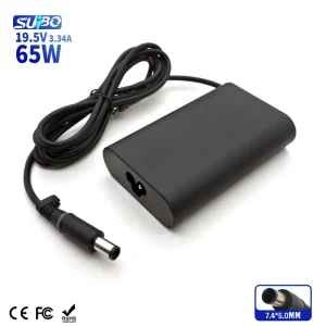 65W PD Laptop Power Adapter DC Port Plug-in 19.5V 3.34A OTP Protection 7.4×5.0mm CE/FCC Certified