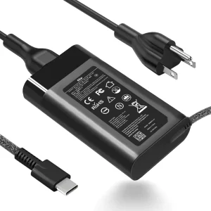 65W USB-C Laptop GaN Charger Power Adapter for HP Lenovo ASUS Acer Chromebook Type-C PD Fast Charging Adapter for Notebook