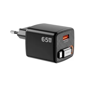 65W USB QC3.0 PD Retractable Charger Output Fast Charging Wall Charger EU Plug 30W Type C Cable for Mobile Laptop OVP OTP