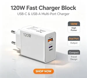 67W QC3.0 Type-C Dual-Port USB Charger Adapter