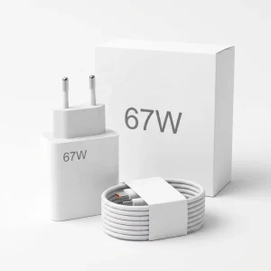 67W Super Fast Charging USB Adapter with 6A Type-C Cable Phone Charger Fast Power Delivery Wall Charger