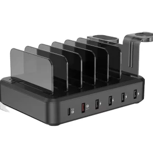 68W Universal USB Charger Fast Dock W250 HUB Multiple Ports Multifunction Desktop Charging Station for Phone Stocked for US EU