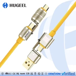 6A Silicone PVC Jacket 4 in 1 USB PD 65W Type-C to Type-C 240W Multi-Function Super Fast Charging Cable for Mobile Phone