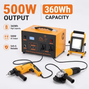 720Wh 500W/600W LiFePO4 Portable Power Station Pure Sine Wave Solar Generator for Camping RV Off-Grid Home Backup Outdoor Emergency