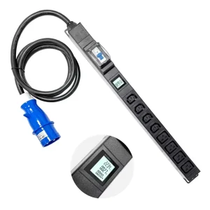 8 Outlets 30A Metal PDU 4c13/4c19 Metered LCD Power Distribution Unit for 19″ Server Cabinet Aluminum Alloy Material