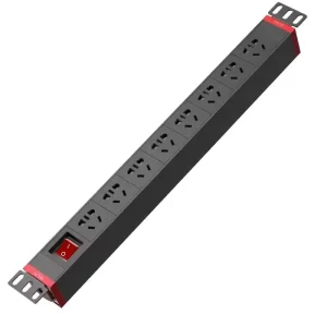 8 Port Customized Power Distribution Unit (PDU) Power Cords US Type Electronic Equipment 220V 16A Black
