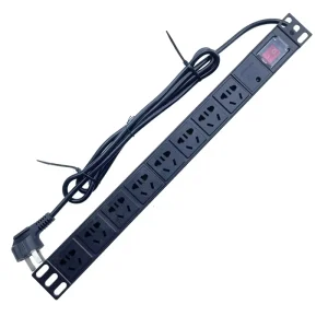 8 Port PDU 10A Surge Protected IP54 IP68 Waterproof Aluminum Alloy Universal Power Distribution Unit ISO9001 Certified