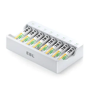 8 Slot Fast 1.2V 1100mAh AAA NiMH Rechargeable Battery Pack with Type C USB Portable Charger