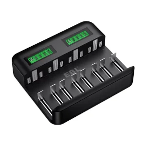 8 Slots Sub C D AA AAA NIMH Rechargeable Batteries Portable Smart Battery Charger With LCD Screen
