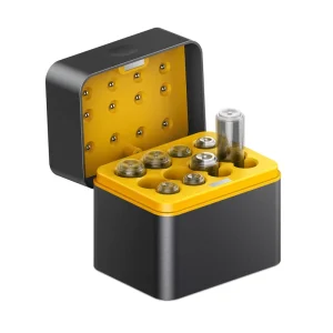 8-in-1 Smart Battery Charger Fast USB-C Charging for Lithium AA AAA Batteries Storage Case Safe Charging