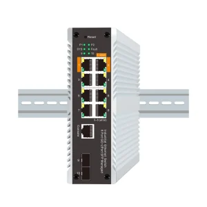8 port POE++industrial Grade Management Switch 2 port SFP IP40 protection Level High temperature Resistant Dual Power Supply