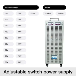 800V 24000W Industrial DC Power Supply Single Output High Efficiency 89% Adjustable 24V 1000V for DC Applications