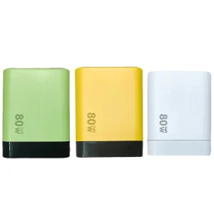 80W Wall Charger with Expandable USB-C Cable, PD Charging, 5V/2.4A Output, for 15 16 17