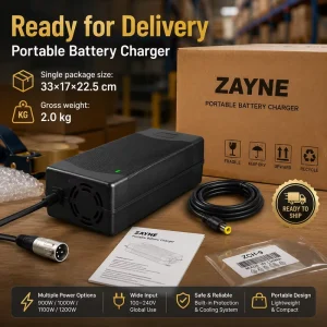 87.6V 12A Charger for 76.8V 24S LFP Lithium Battery Electric Tuk Tuk Motorcycle and Beach Buggy