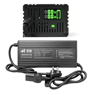87.6V LiFePO4 Battery Charger Rainproof with Digital Display 87.6V12A 15A 20A for Electric Bike Electric Rickshaw Charging
