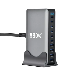 880W GaN PD 3.0 Fast Charger 10 Port USB Type-C Mobile Phone Laptop PC Desktop Charging Dock