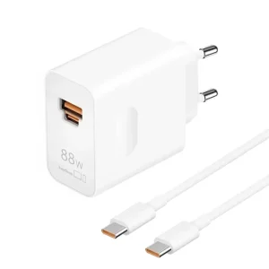 88W USB-C Power Adapter Wall Charger Fast Charging A+C Quick Charge for Smart Phones