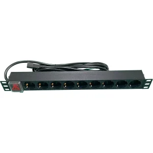 9 Port German Type 1U Power Distribution Unit