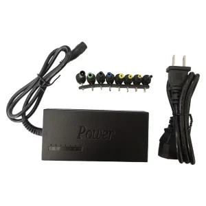96W Universal AC Multipurpose Adapter Laptop Charger with Replacement Tip