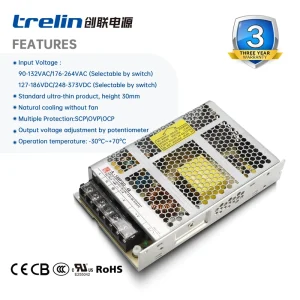 A 150FGD 150W AC DC Switching Power Supply 12V 24V 48V SMPS PSU High Reliability for Industrial Use & Power Storage CE RoHS