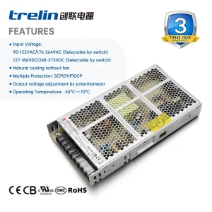 A 200FGE 200W AC DC Switching Power Supply 12V 24V 48V SMPS PSU Steady-state For Industrial Equipment & Power Storage CE RoHS