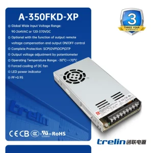 A-350FKD 350W AC-DC SMPS 12V 24V 48V Adjustable Voltage PSU for Energy Storage and Laser Machine CE RoHS