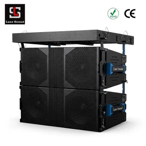 A10W 2x10inch Active Line Array PA Speakers Customizable Layout High Sensitivity 134dB Plywood Cabinet