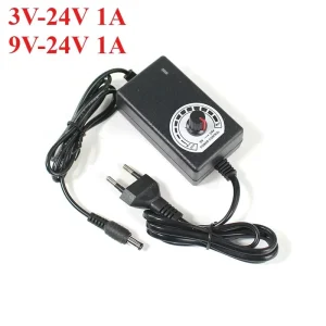 AC Adjustable Power Adapter 3V 24V 9V 24V 1A Universal Power Supply Adapter Charger EU US Plug