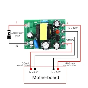 AC-DC 110-220V Switching Power Supply Module Isolated Input Output 5V 12V 100mA 500mA