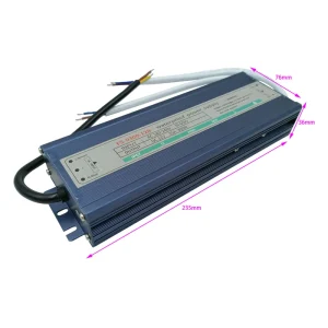AC-DC 12V 300W 180-240VAC Input Single-Phase IP67 Waterproof Power Supply with 89% Efficiency 3-Year Warranty for LED Lighting