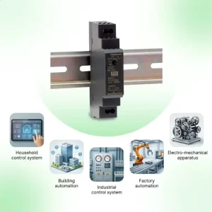 AC DC 3 Year Warranty 82% Mean Well HDR-15-5 Ultra Slim Single Output Power Supply 5V DIN Rail Mounted