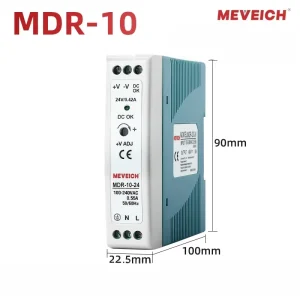 AC/DC DIN Rail Power Supply 0.4A 10W Single-Output Industrial Power Supply MDR-10-12