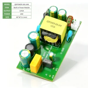 AC DC Isolated Ultra Slim PCBA Board Open Frame Power Supply Board 12V 2A Triple Output 25W 87% Efficiency Industrial Automation