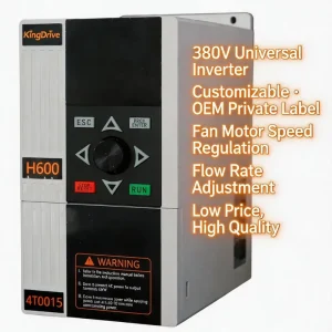 AC Drive 220V Single Phase to Three Phase 380V 0.75KW-7.5kW Frequency Converter for Mini Conveyor Ventilation Fan