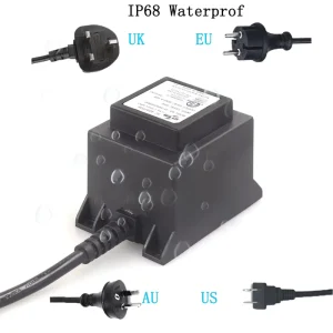 AC Linear Power Supply IP68 12V 24V 36V Waterproof Adapter RoHS Compliant US EU UK AU Plug for Outdoor Christmas Tree Use