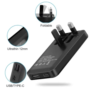 A+C Wall Charger Portable 30W PD Mobile Phone Fast Charging QC 3.0 Adapter UK Plug