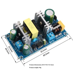 AC to DC DIN Rail Industrial Power Supply Module 100-240V to 12V-48V High-Power Stabilized 6A AC-DC Conversion