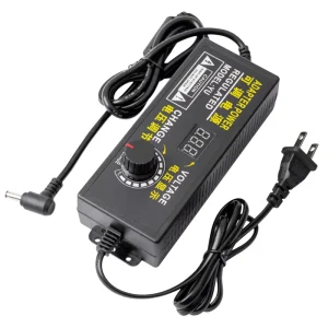 AC to DC Power Adapter 9V 10A Adjustable Voltage UK Plug Desktop ABS Material 1 Meter Cable 65W 50/60Hz Electronic Products