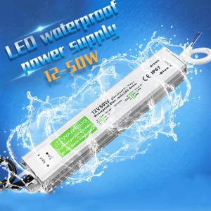 AC110V DC12 24V 20 50W Single Output LED Strip Power Supply Transformer Switching IP67 Waterproof Aluminum Case LED Lighting