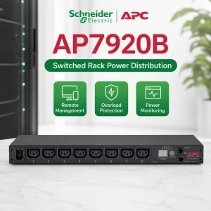 APC AP7920B Industrial Electric Power Transmission Rack Power Distribution Unit (PDU) Switched 1U 12A/208V 10A/230V (8)C13